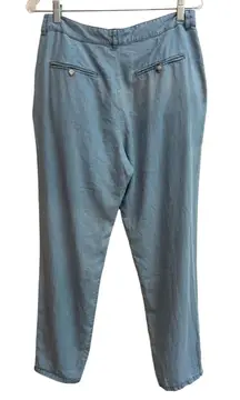 Zara Women’s Light Weight Pleated Jeans Light Wash High Waisted Size: 6 (Small)