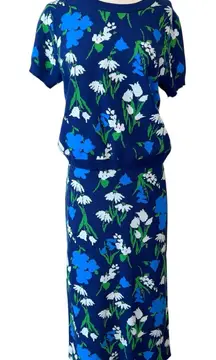 Kate Spade New York x Target Floral Knit Top and Skirt Set - Blue Green White