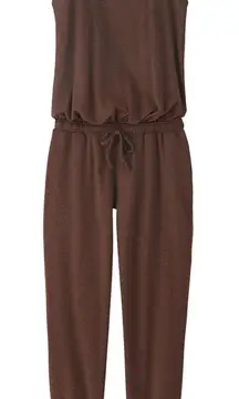 Patagonia Seabrook Jumpsuit Romper Cone Brown Size M Fall Layers Hiking Camping