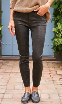 Frank & Eileen Sligo High Rise Skinny Jeans Women’s Size 27 Gold Glitter‎ Waxed