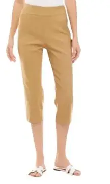 Kim Rogers Tummy Control Millennium Khaki Capri Pants Size 14