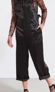 Silence + Noise Black Margo Satin Jumpsuit