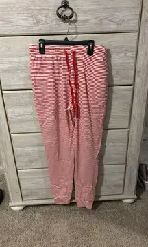 Red and white striped PJ pants