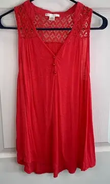 5/$15 - Bozzolo bright red‎ tank top medium