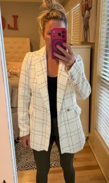 House of Harlow Revolve 1960 White Tweed Blazer. Size XS!