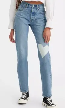 Levi's‎ 501 90s Patchwork Heart Jeans Road Tripping Sz 26x30 150th Anniversary