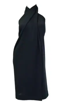 1985 Donna Karan "Seven Easy Pieces Collection" Black Wool Wrap Skirt