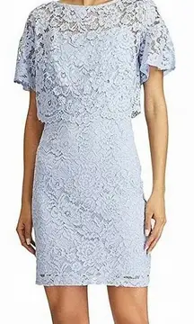 American Living Icy Blue Overlay Lace dress 