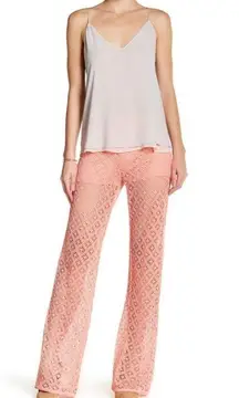 New Trina Turk Andria sheer crochet pant.