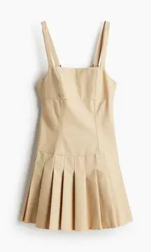 Low-back Dress with Pleated Skirt