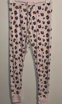 Pink Leopard Print Pajama Pants Size XS