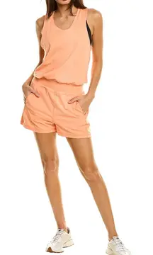 Sweaty Betty Gary Sleeveless Romper - Size L -‎ Tangerine Orange - NWT