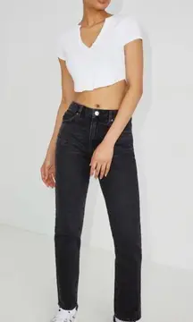 DENIM High Waisted Mom Jeans Size 7/28 Black