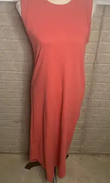 Z Supply Womens Tank Dress Sleeveless Casual Coral Maxi Dress Size‎ Small