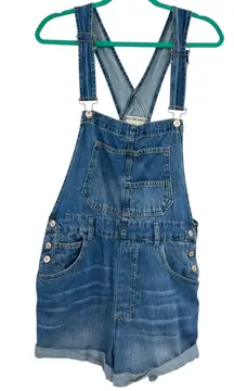 Free People We the Free Ziggy Denim Shortalls Mantra Blue Size Medium