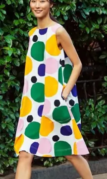Uniqlo x Marimekko Sleeveless Polka Dot Shift Midi Summer Dress Size Small