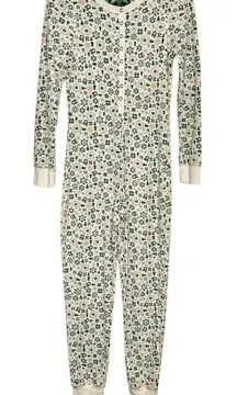 American Eagle One Piece Pajamas Women’s Size Medium Waffle Knit Thermal Winter