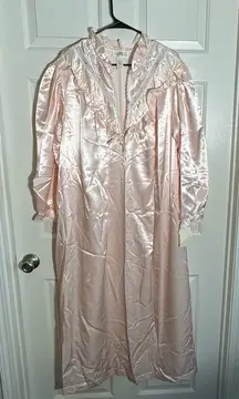 Vintage 80’s‎ Ashley Ames Peach Floral Lace Design NIghtgown  1X