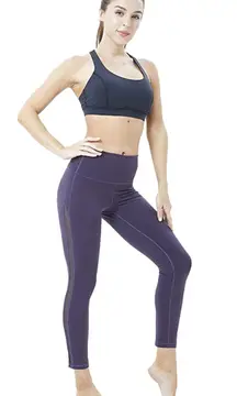 High Waisted Tummy Control Workout Yoga Pants Inner Pockets Running Gym Leggings