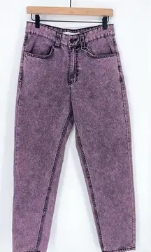 Bershka NWT  Wide Purple Acid Wash Denim Jeans US 29