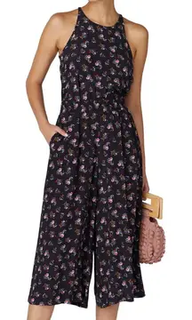 THAKOON x RTR | Watercolor Floral Jumpsuit Wide Leg Open Back High Neck | 12