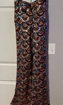 Nasty Gal Sequined Flared Pants and Vest- Two Piece 