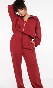 SAVAGE X FENTY ESSENTIAL OVERSIZED CINCHED HOODED JUMPSUIT | XS