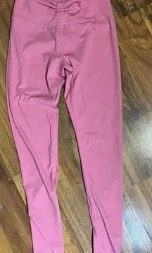 Active Cinched Yoga Pants Small Pink