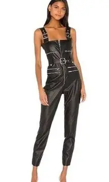 WeWoreWhat Faux Leather Jumpsuit Size XS NWT