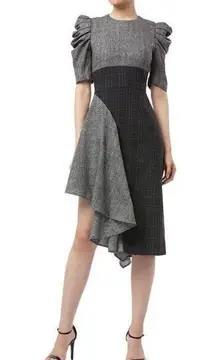 Amur Dress Women 0 Grey Black Uma Wool Blend Dark Academia RTR MSRP:$230