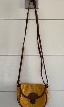 American Eagle Yellow Vegan Leather Crossbody