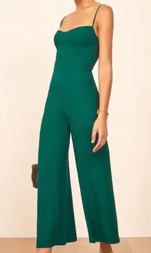 1HR SALE ⚡Reformation Gilda Jumpsuit (Emerald)