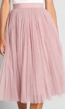 ModCloth women's Pink Tulle Layered Midi Skirt XS