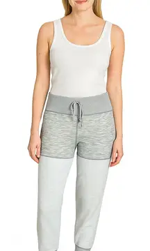 Free People Be Free Gray Two Tone High Waist Cropped Jogger Sweatpants
