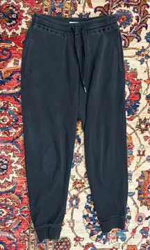 Reformation Jeans Waffle Knit Joggers Black Thermal Lounge Pants XS