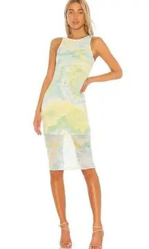 Lovers + Friends / Revolve Harriet Sequin Midi Dress in Tie Dye