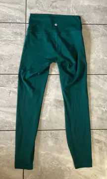 Lululemon Align High Rise Leggings Teal Green Size 6 Athleisure Yoga