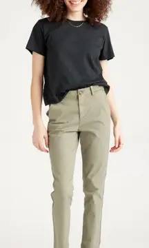 NWT Quince Stretch Cotton Twill Girlfriend Chino Pants Size 28 Olive Green