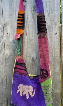 Patchwork boho y2k hippy bag‎