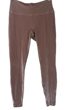 Lululemon Wunder Lounge High-Rise Tight 27” Velvet Spanish Oak Yoga Gym‎ Size 12