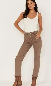 Cleo + Wolf High Rise Straight Jeans