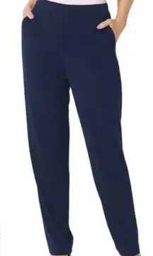 Bundle of 2 Susan Graver Modern Essentials Liquid Knit Blue Green Sofia Pants