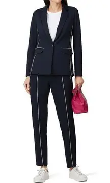 rag & bone Sandrine Blazer in Salute Navy Blue 10 Womens Knit Jacket