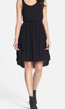 Black Swan Black High-Low Racerback Cutout Dress with Laser-cut Suede Back Large