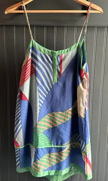 Collective Concepts Blue and Green Mini Dress