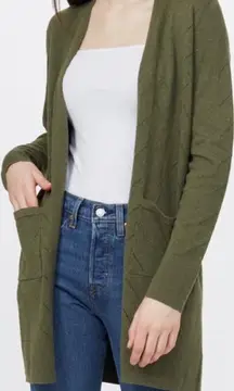 Tentree Highline Cotton Sage Cardigan Size S