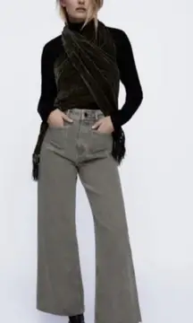 Zara The Patch Pocket Marine‎ Straight Jean Grey Size 2