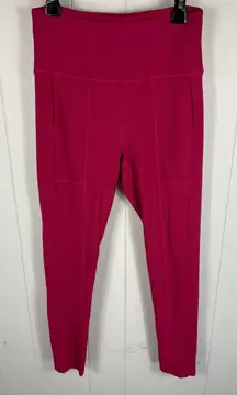 Free People Movement Pink Hot To It 7/8 Length Ribbed Legging Size S.