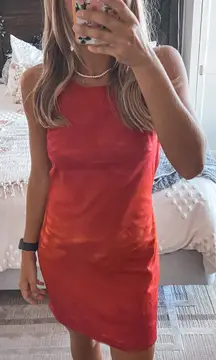 Red Mesh Mini Dress