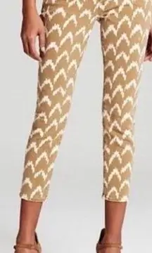 7 For All Mankind The Cropped Skinny Ikat Jeans 27